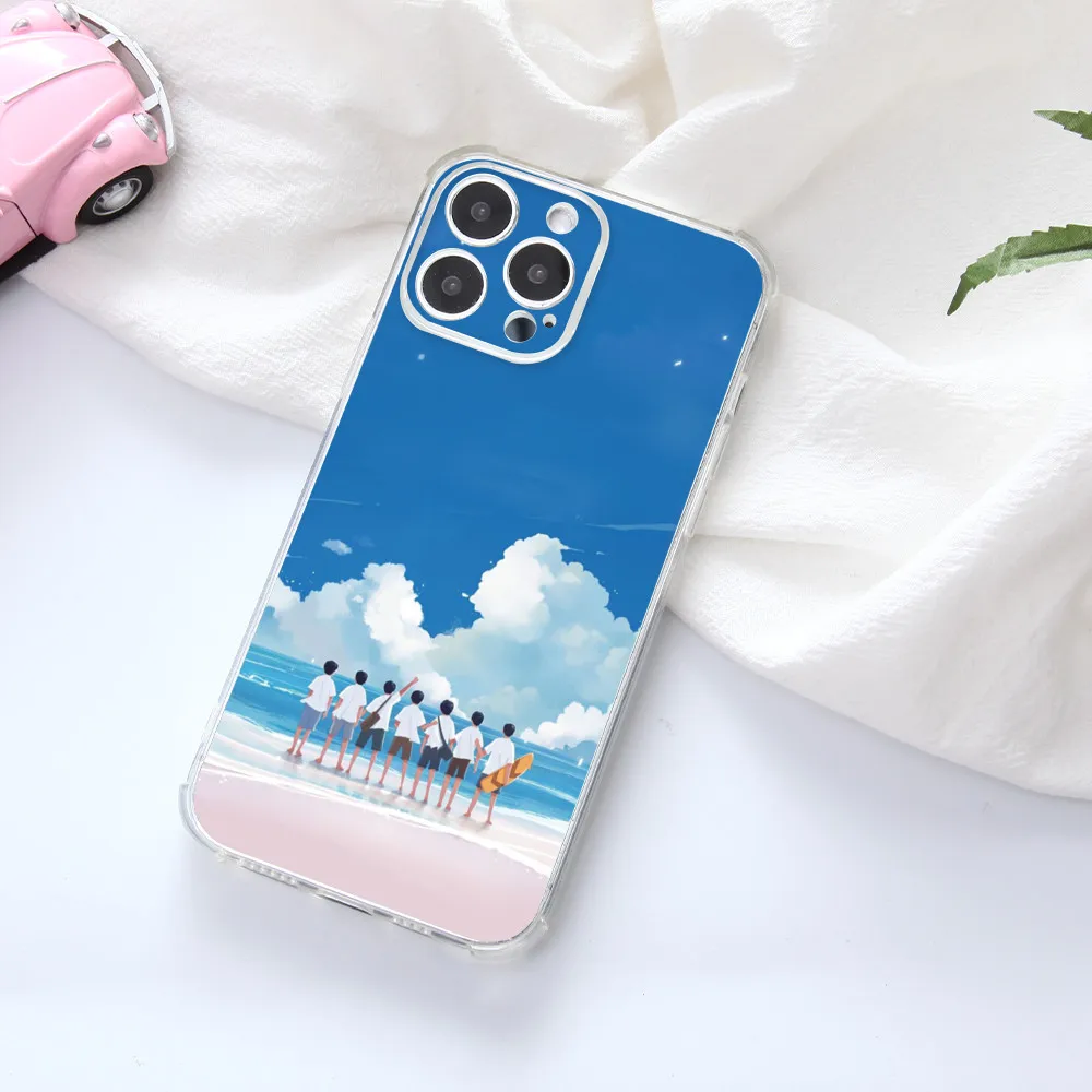 

Anime Travel Mountain Phone Case For iPhone 13 12 11 Pro Max 7 8 X XR XS 6 6s Plus SE 2020 Luxury Soft Phone Cover Shell Funda