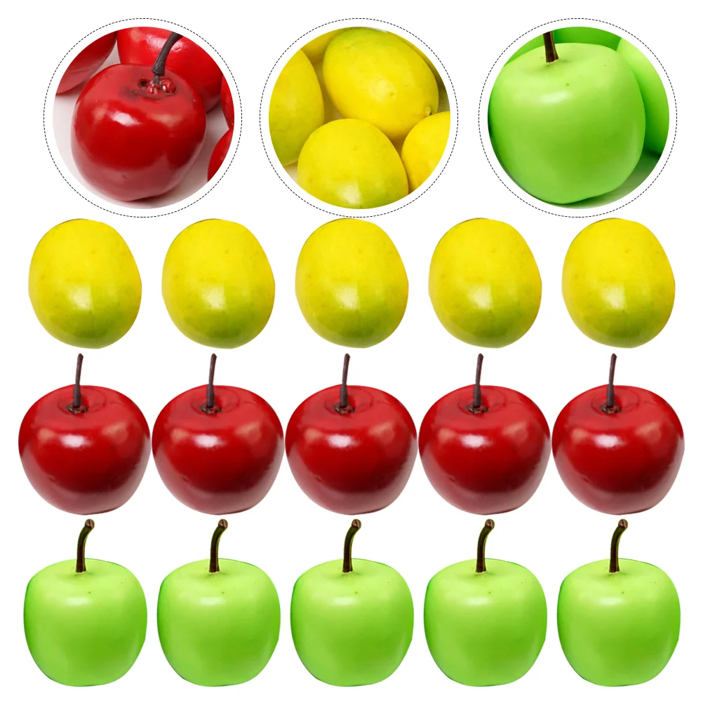 

90 Pcs Simulation Apple Foams Artificial Fruit Fruits Little Photo Props Scene Adornment Fake Pu