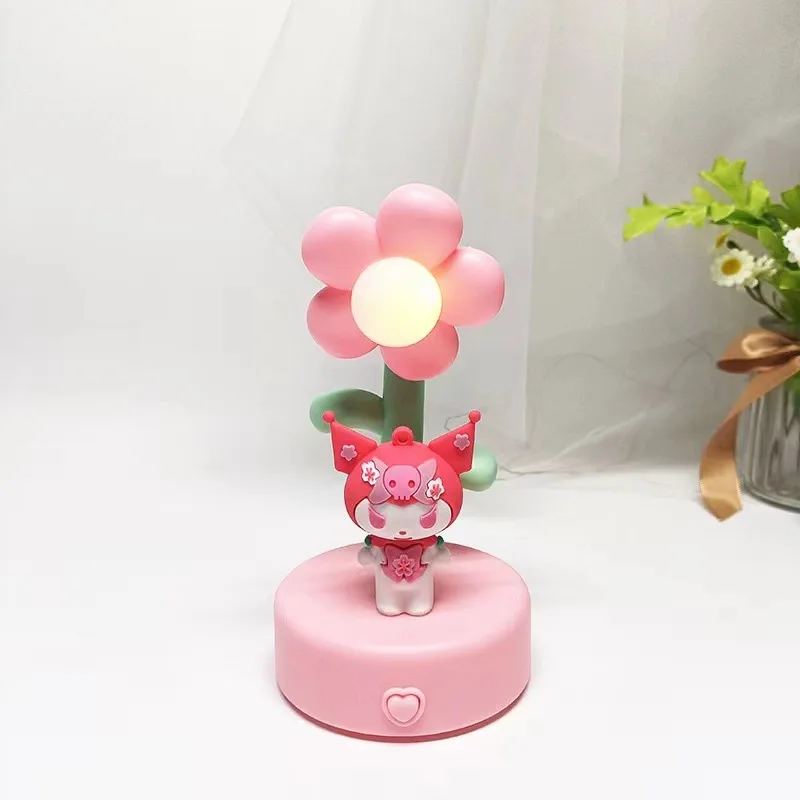 Kawaii Sanrio ночник дневной свет солнце цветок Kuromi почтовый мультяшное украшение