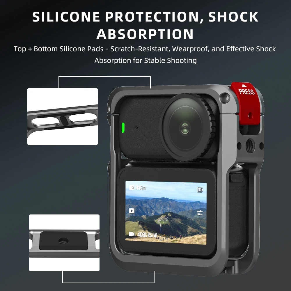 Фото Металлическая клетка Flymile для камеры DJI Osmo Nano, защитная рамка, корпус из алюминиевого сплава, аксессуары для камеры №2