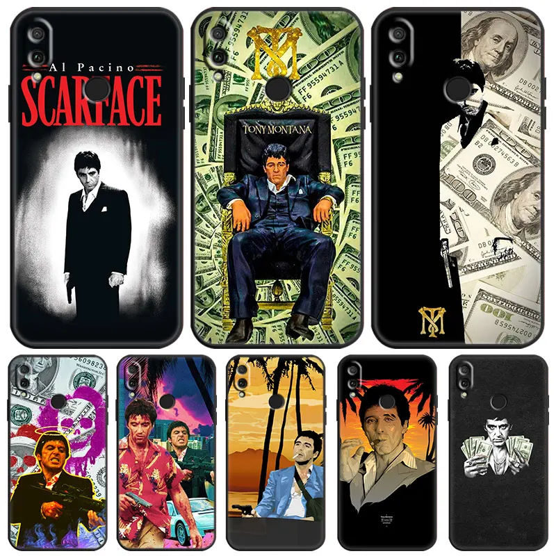 Чехол Scarface с 1983 пленкой Al Pacino для Honor X6 4G X7 4G X8 X9 4G 5G Huawei Y9 Y7 Y5 Y6 Y7 Y8 A S P Prime 2018 2019 2020, черный