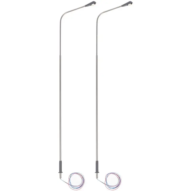 

2Pcs LED Simulated Street Light Models Dollhouse Miniature Street Lamp Doll Streetlight Toy For Doll house Garden Decoration