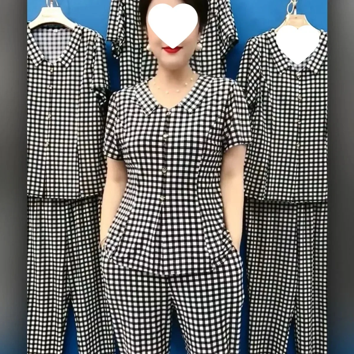 Наряд для мамы летний комплект из 2 предметов с короткими рукавами свободный крой