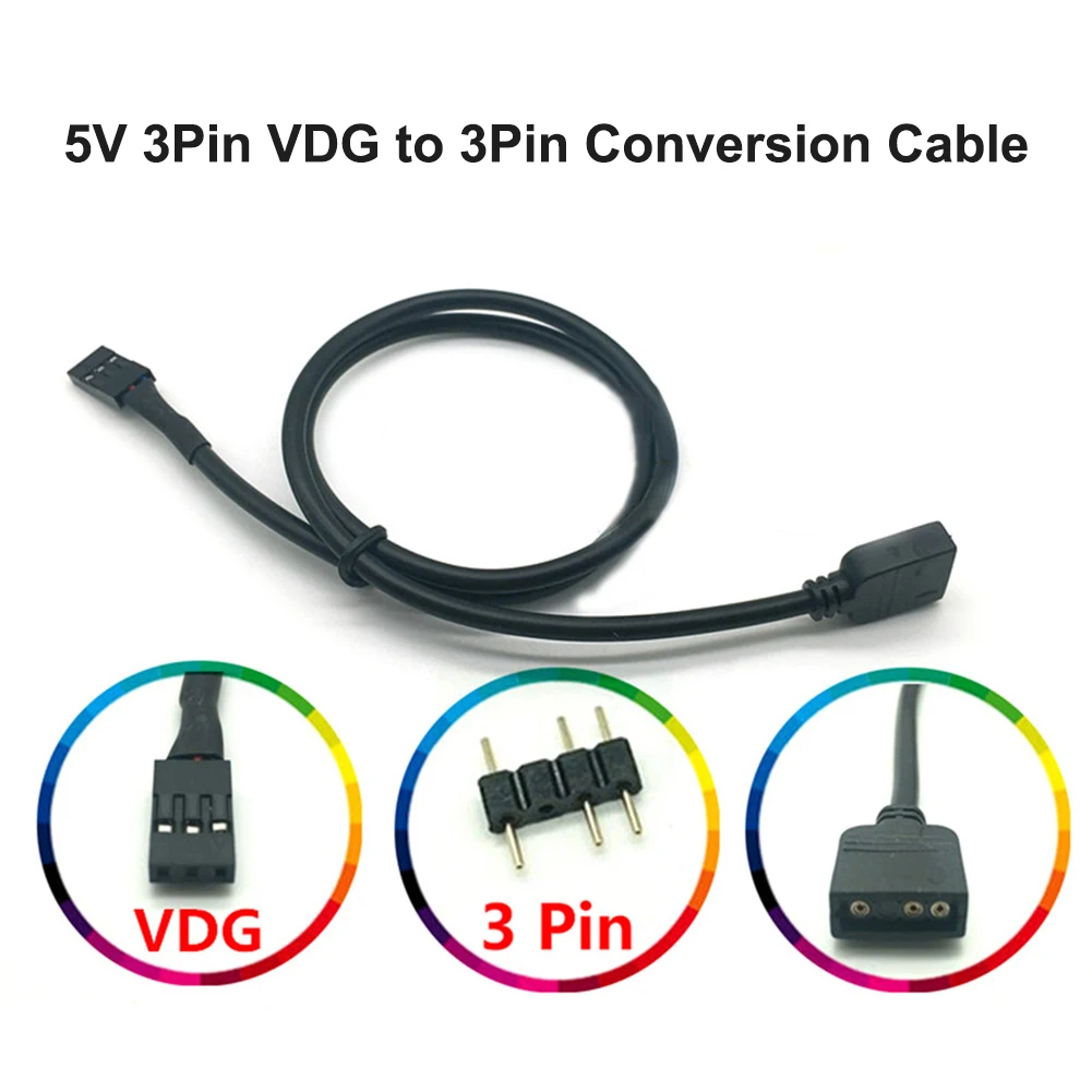 

Кабель-адаптер для синхронизации материнской платы Gigabyte RGB 5 в 3 Pin VDG в нормальный 3-контактный коннектор