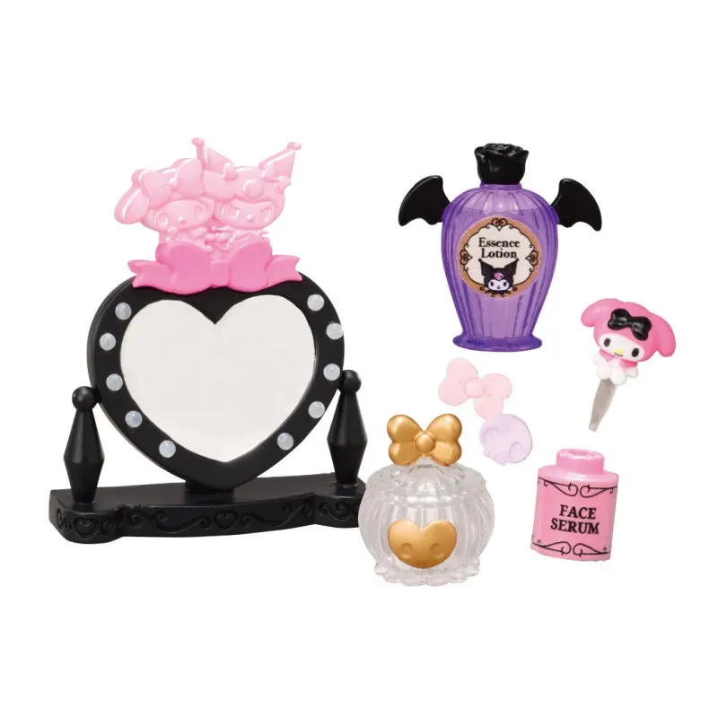 Фото Набор миниатюрных фигурок Rement Sanrio Kuromi My Melody Prank Blind Box: косметика, декор для рабочего стола, коллекционные игрушки для фанатов аниме №4