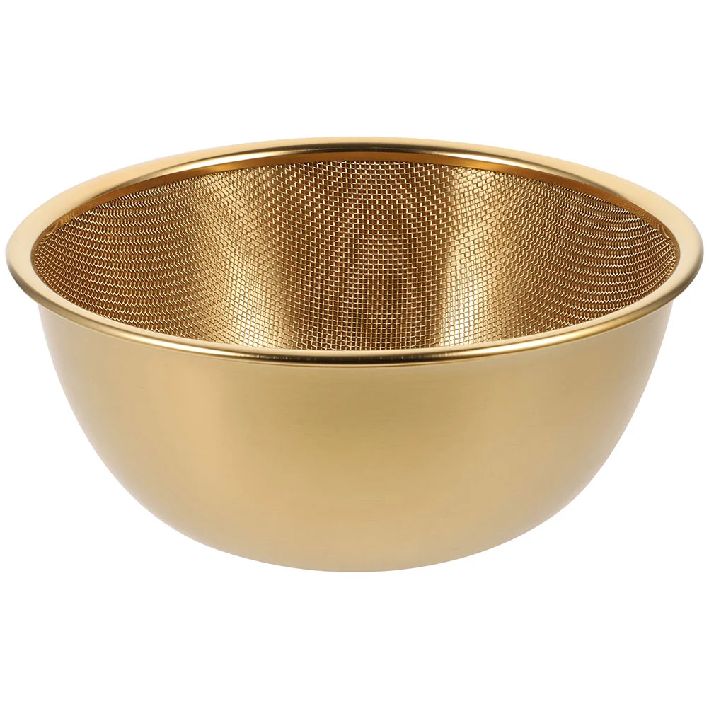 

Stainless Steel Drain Basket Mesh Filter Fine Colander Rice Rinse Sieve Rinser Strainer Fruit Kitchen Counter