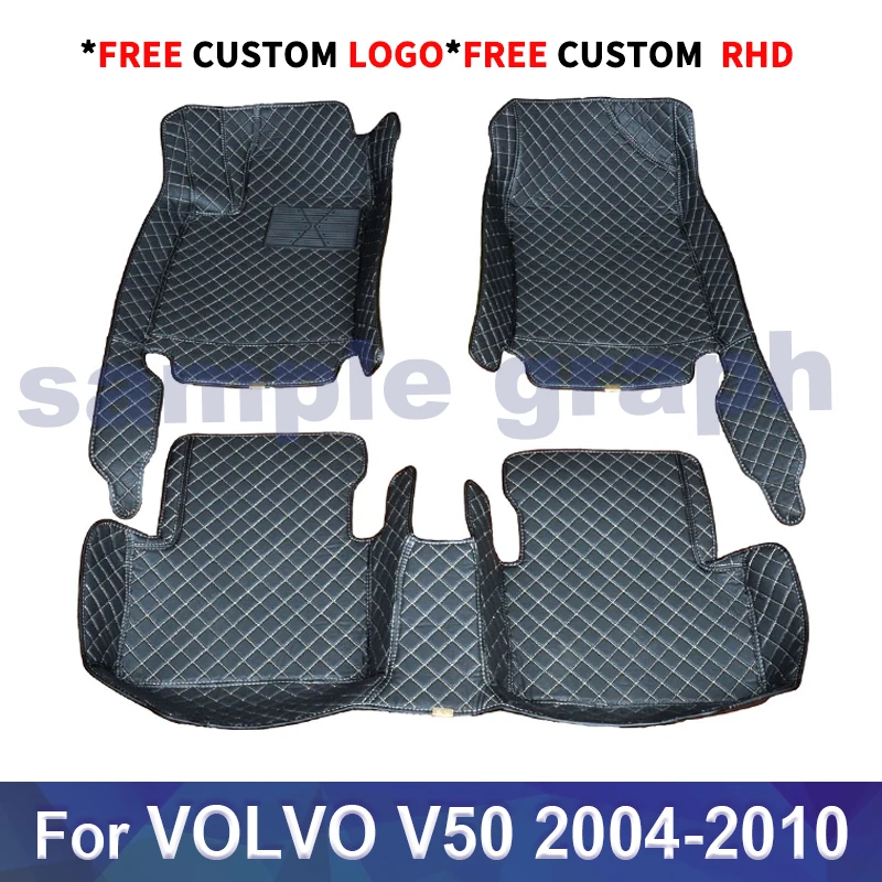 

Автомобильные коврики на заказ для VOLVO V50 2004-2010, оригинальные автомобильные накладки на стопы, Аксессуары для автомобилей