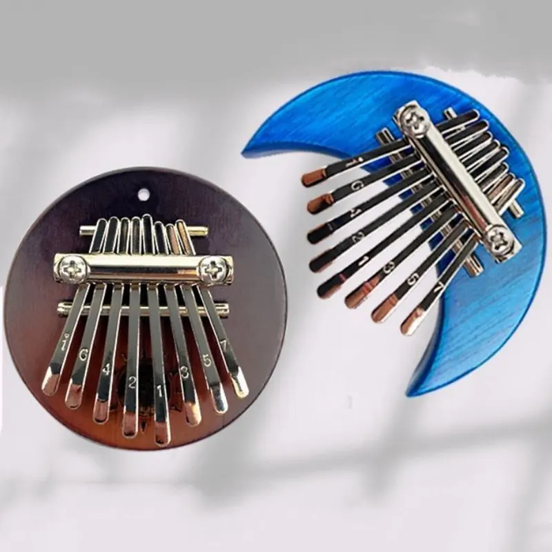 

Sun and Moon Kalimba Finger Piano for Beginner Handmade Creative Wooden Tuned Gifts Children Adult Easy To Learn Orff Instrument