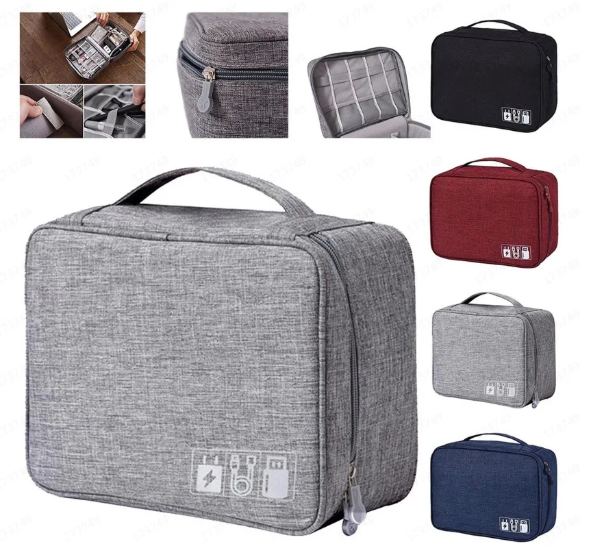 

Electronic Storage Waterproof Charger Digital Bag Storage Cable Portable Line Data Organizer Cable Plug Organizer Travel Bag