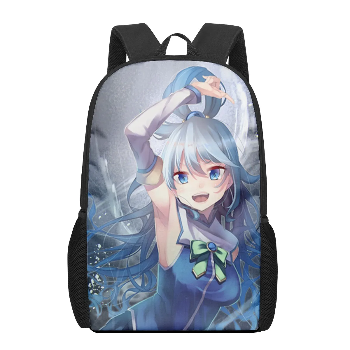 anime aqua konosuba Kids School Bags 3D Printed Book Bag Men 16 Inch Backpack For Teen Boys Kindergarten Bagpack Children Mochil