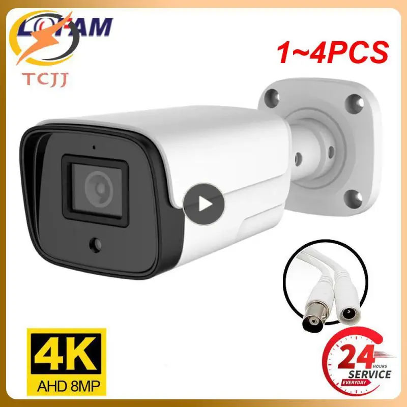 

1 ~ 4 шт. камера 8MP 5MP 2MP аналоговая дневное ночное видение наружная уличная Водонепроницаемая цилиндрическая 4K 1080P CCTV охранная система видеонаблюдения AHD