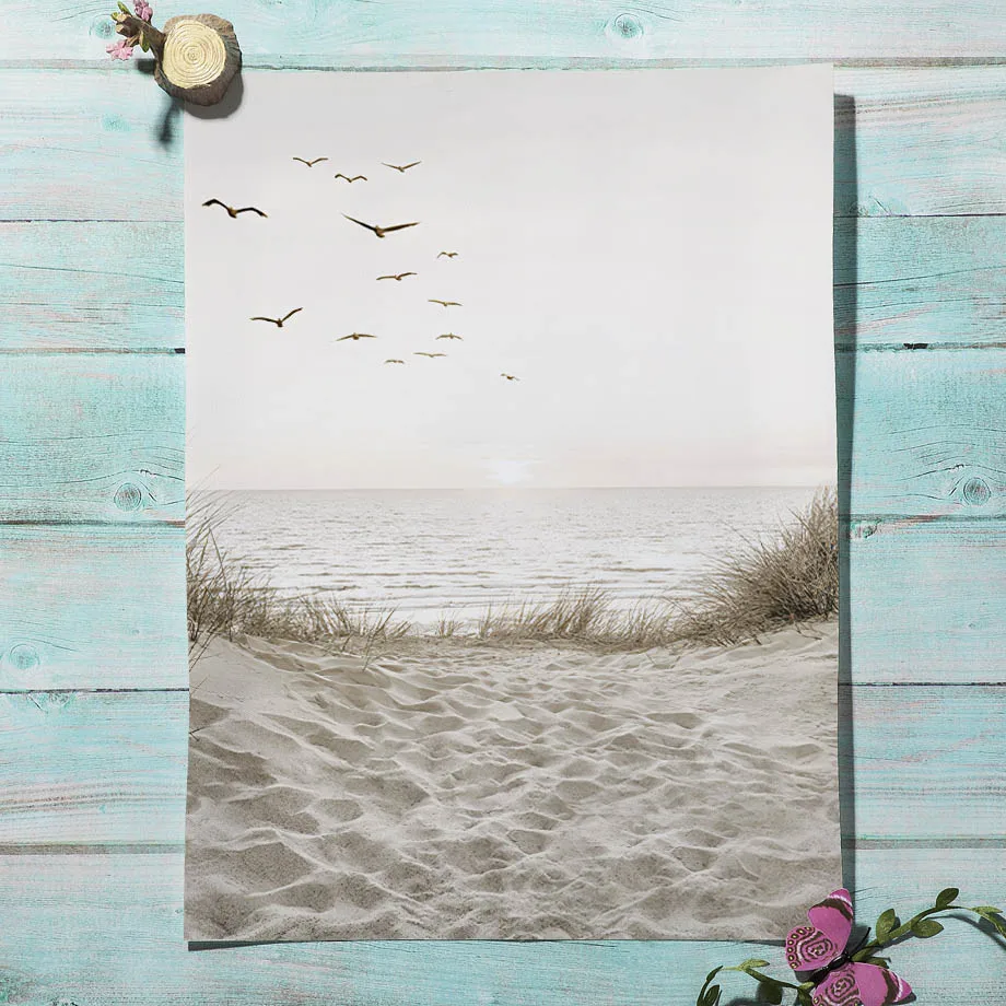 Пляжные птицы Одуванчик трости абстрактные арки земля Сфера постеры холст