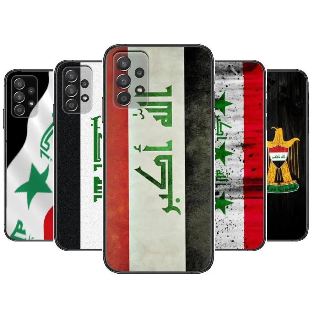 

Iraqi Iraq National Flag Phone Case Hull For Samsung Galaxy A70 A50 A51 A71 A52 A40 A30 A31 A90 A20E 5G a20s Black Shell Art Cel