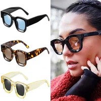 retro square sunglasses fashion punk rectangular polarized sun glasses men women wild uv400 protective outdoor glasses