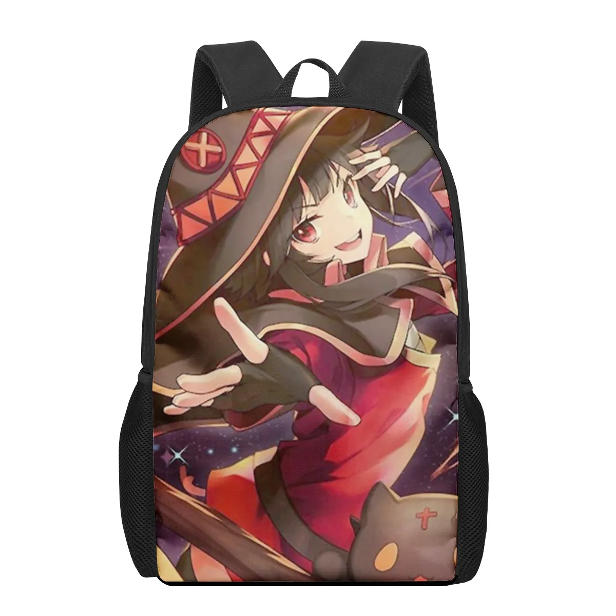Konosuba Megumin cute Anime 3D Pattern School Bag for Children Girls Boys Casual Book Bags Kids Backpack Boys Girls Schoolbags