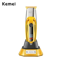 hair finish trimmer with charging base keimei cutter kernei finishing shavers kemel shaving kimei 0 mm professional shave trimer