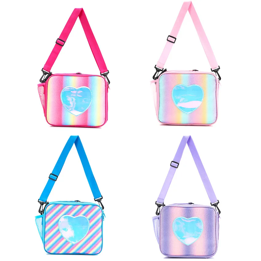 

Laser Lunch Box Bag for Kids Insulated Cooler Bag Women Girl Picnic Shoulder Bag Tote Lunchbox Bag