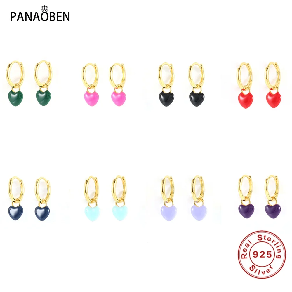 Женские серьги-подвески из серебра 925 пробы, с эмалью