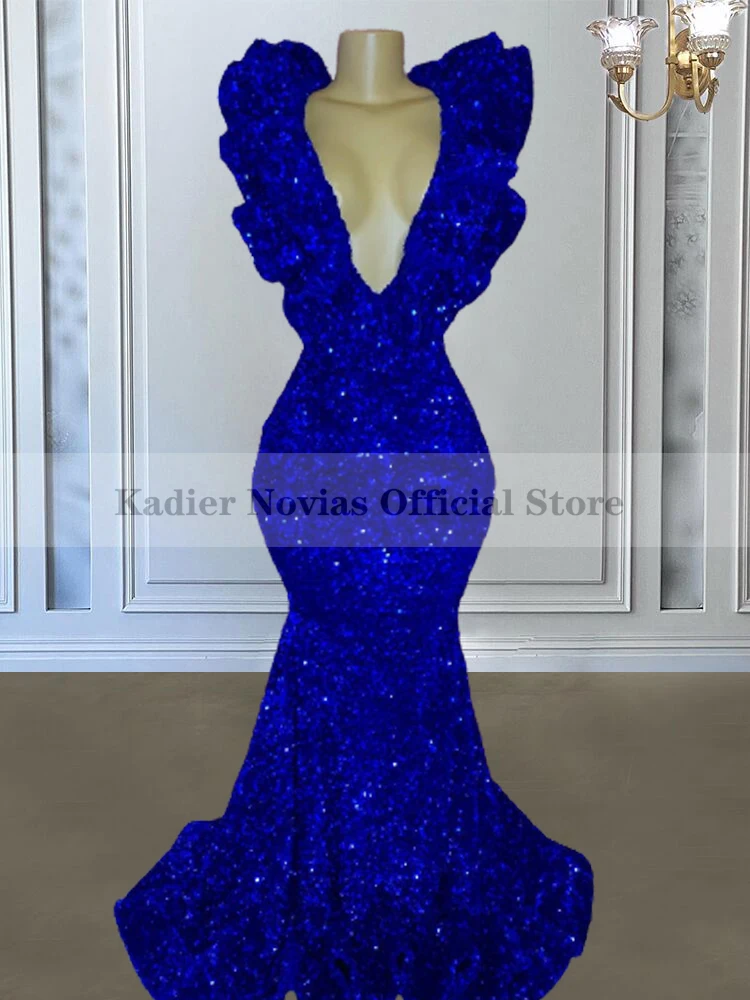 

Длинные платья синего цвета с юбкой-годе для выпускного вечера 2023 для черной девушки вечернее платье с блестками для дня рождения и встречи выпускников