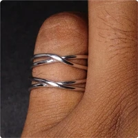 fashion classic 925 standard sterling silver multilayer ring wedding engagement gift