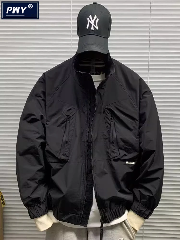 Модная брендовая куртка с воротником-стойкой мужская осень 2024 новая уличная