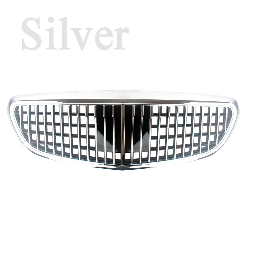 

Передняя решетка для Mercedes W205 C class C250 C300 C400 2014-2021, вертикальная зеркальная решетка, эксклюзивный/элегантный стиль Maybach