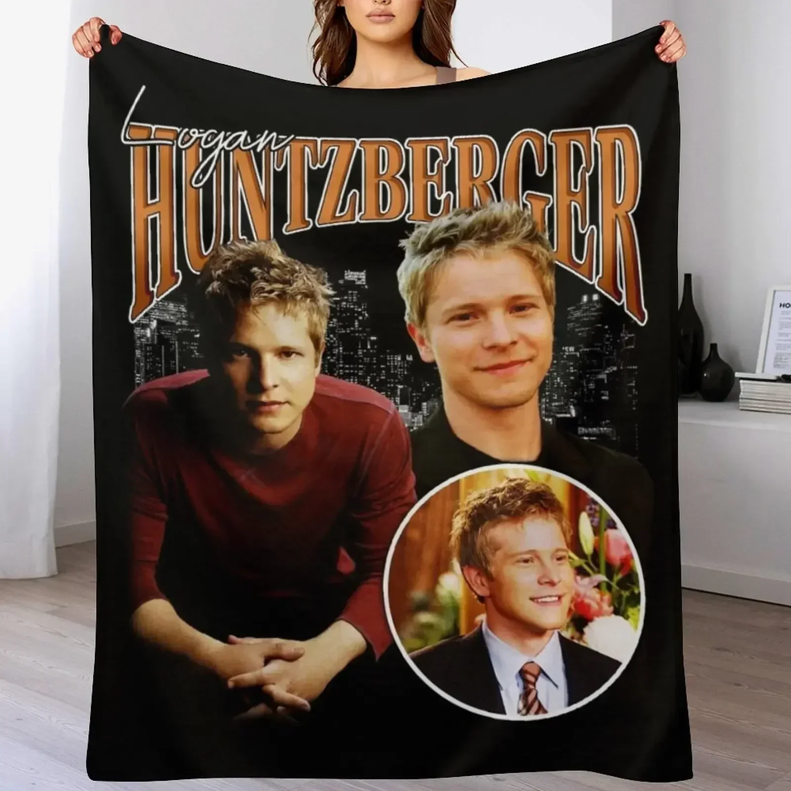 Logan Huntzberger фирменное винтажное ретро-бутлегское одеяло в рэп-стиле большое