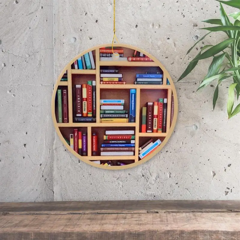 NEW Retro Books Photo Ornaments Lovers Jewelry Librarians Bookshelf Pendant Gifts Writers Student Teacher Pendant Nerd Supplies