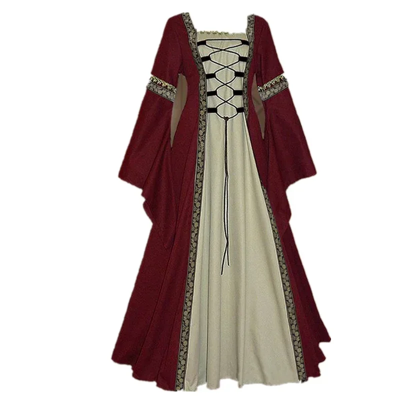 Женское кельтское средневековое платье длиной до пола костюмы для косплея