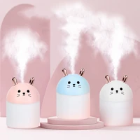 household air humidifier ultrasonic cute rabbit shape car mist maker with colorful night mini usb lamps bedroom office sprayer