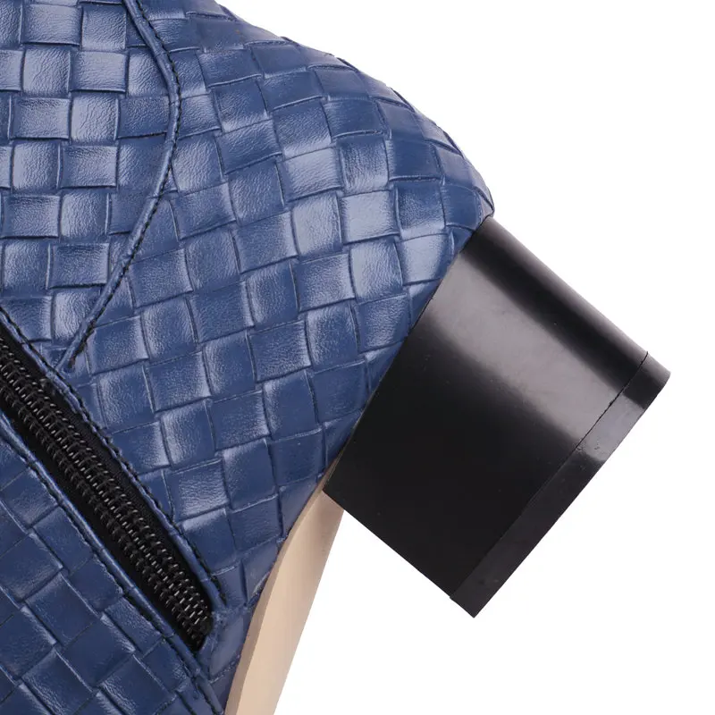 Girseaby/женские сапоги до середины икры с квадратным носком на массивном каблуке 4 5