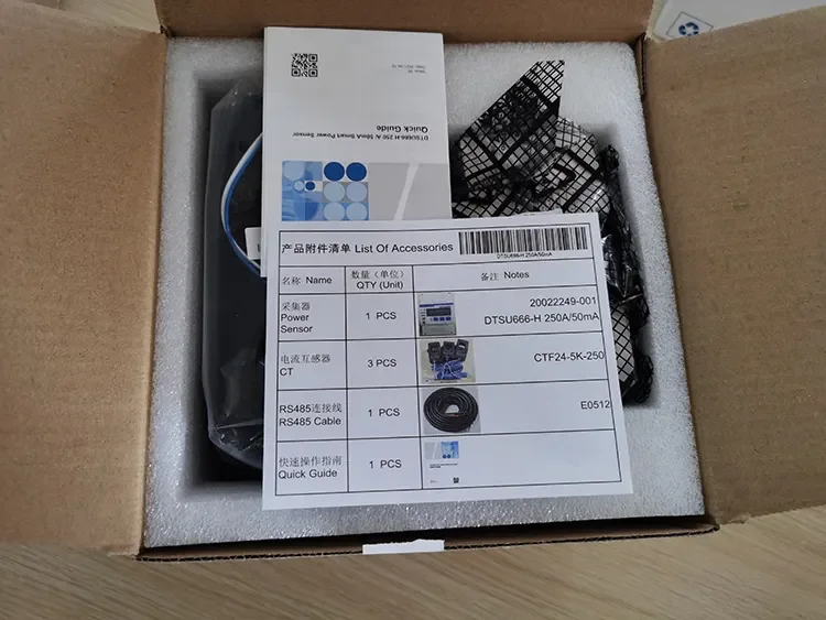 Умный счетчик датчик мощности Dtsu666-H 250A/50mA трехфазный умный