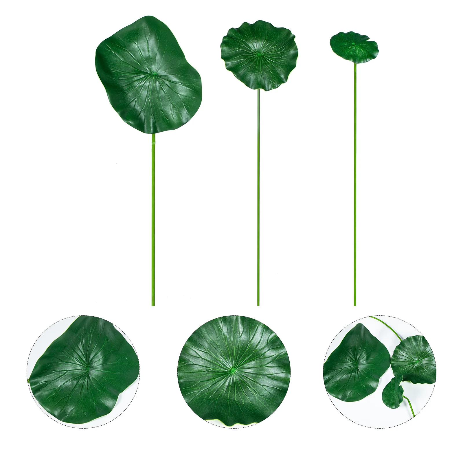 

Lotus Leaves Floating Artificial Lily Leaf Pond Flowers Waterpoolfake Pads Stems Decor Flower Faux Stem Pad Simulation