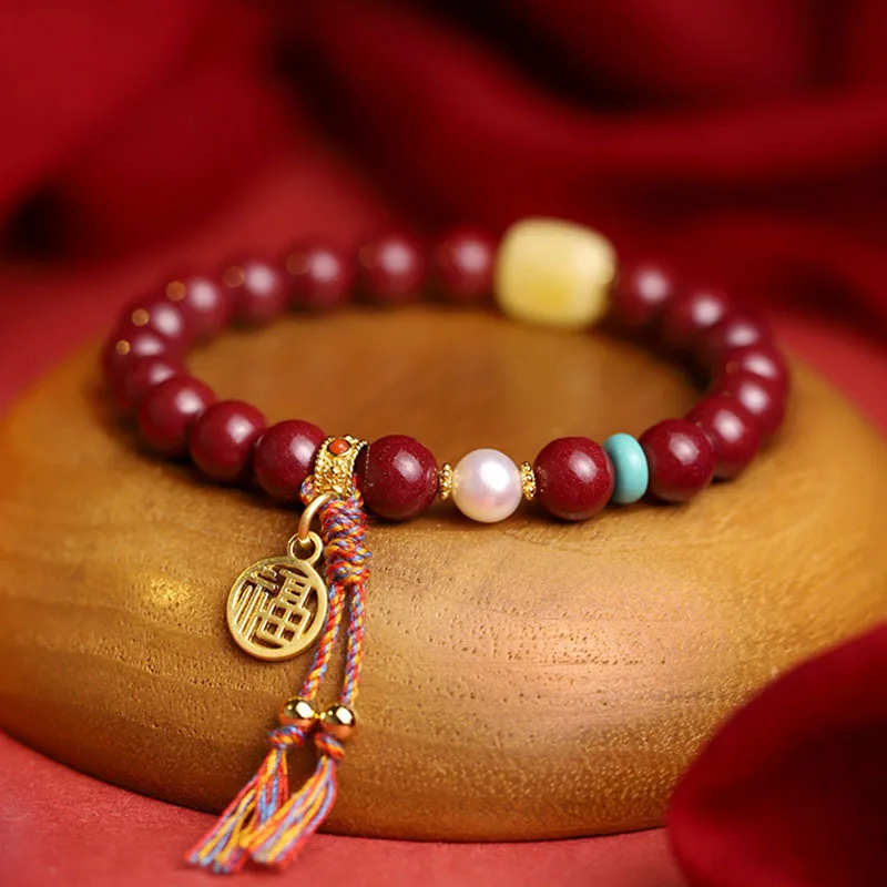 Женская благословительная карта натуральная Киноварь фиолетовое золото мужские