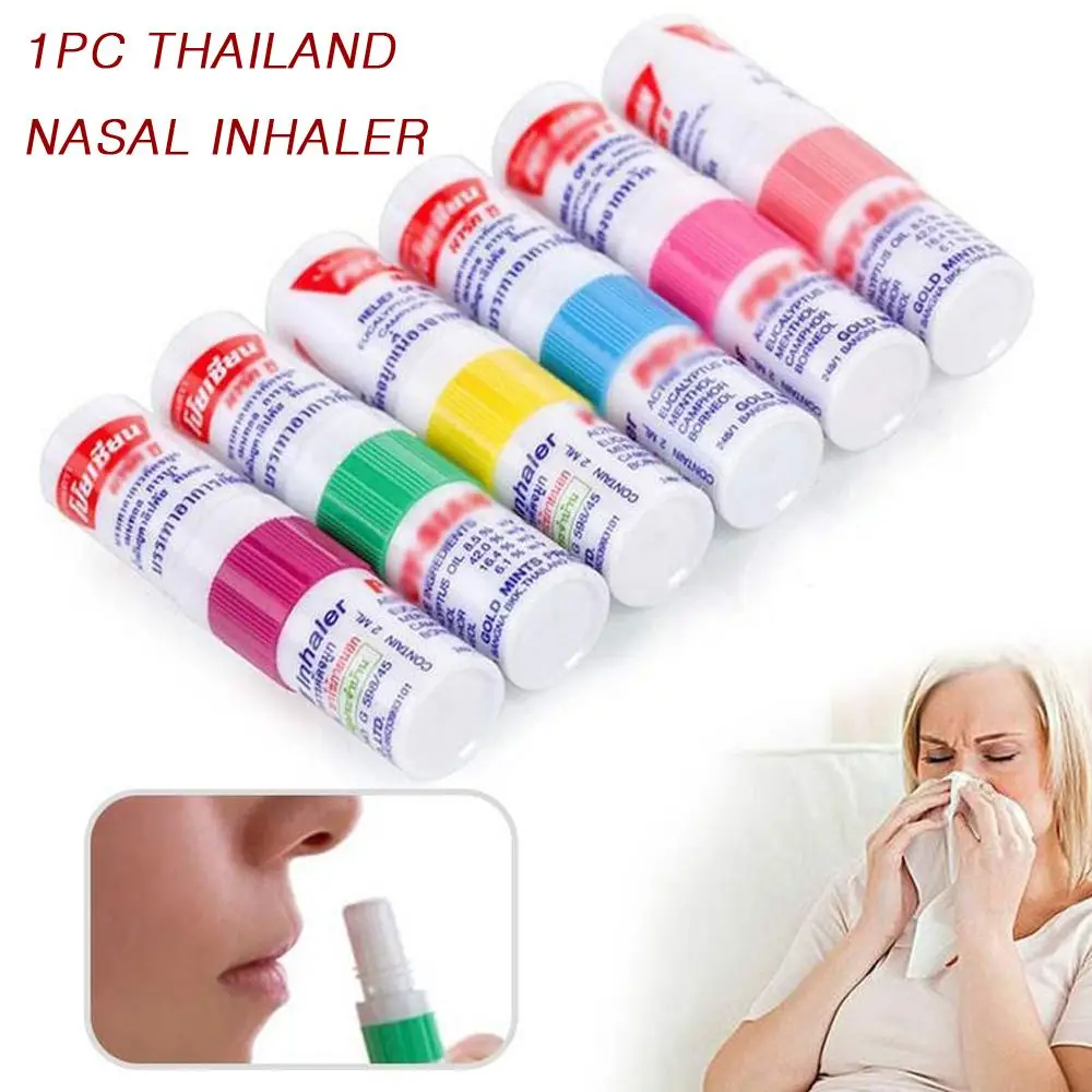 

1 Pc 100% New Thailand Nasal Congestion Dizziness Inhaler Refreshing Herbal Nasal Inhaler Bracing Breezy Asthma Poy Sian Stick