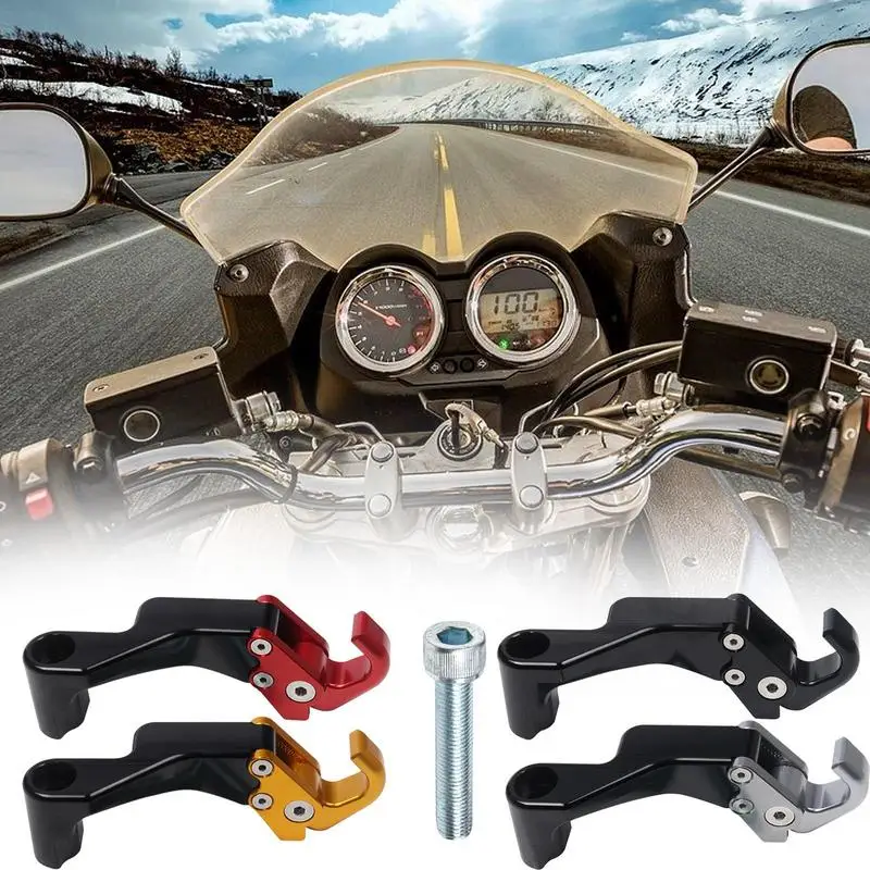 

Motorcycle Helmets Storage Hook Motorbike Handlebar Luggage Helmet Hook Foldable Aluminum Alloy Handlebar Helmet Hook for bikes