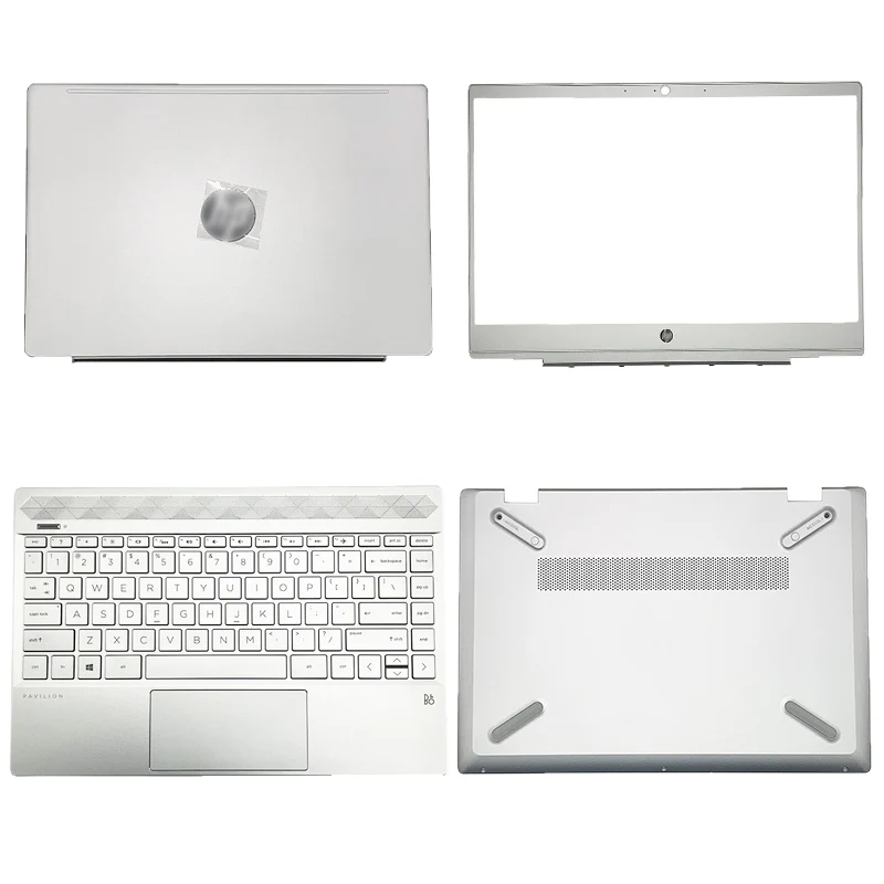 

New Laptop LCD Back Cover/Front Bezel/Hinges/Palmrest Keyboard/Bottom Case For HP Pavilion 13-AN 13-AN0003TU TPN-Q214 Silvery