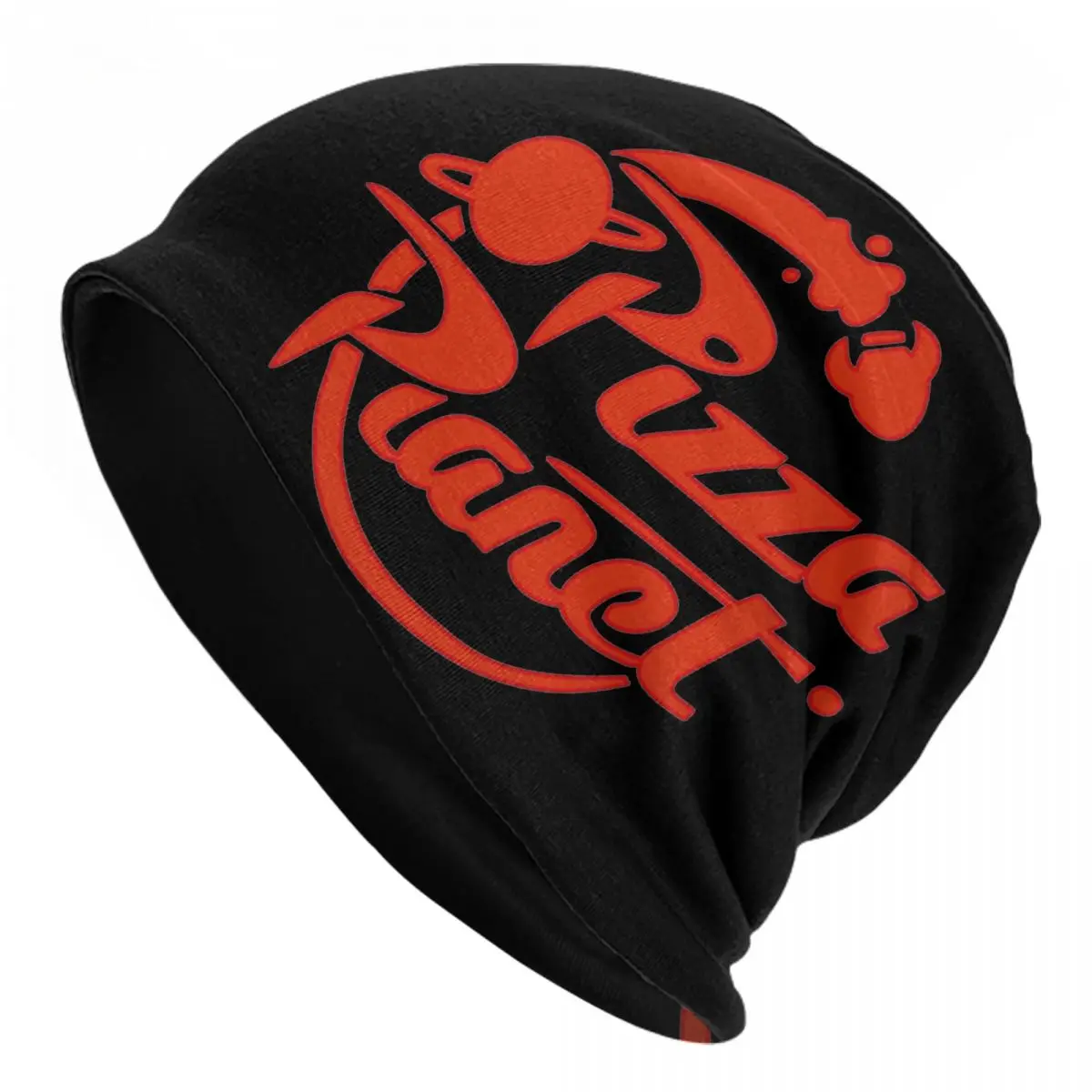 

Women Men Pizza Planet Slouchy Beanies Accessories Red Logo Bonnet Knit Hat Windproof Winter Warm Caps Birthday Gifts Idea