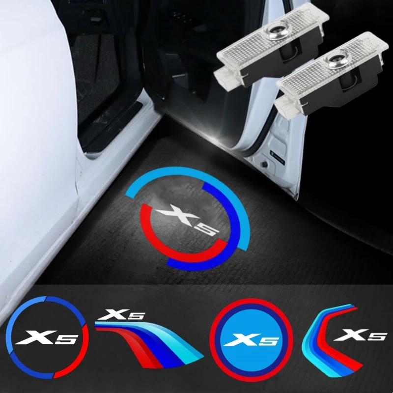 

2Pcs LED Car Door Welcome Lights Projector Courtesy Light Ghost Shadow Lamp for X5 E70 E53 Auto Decorative Accessories