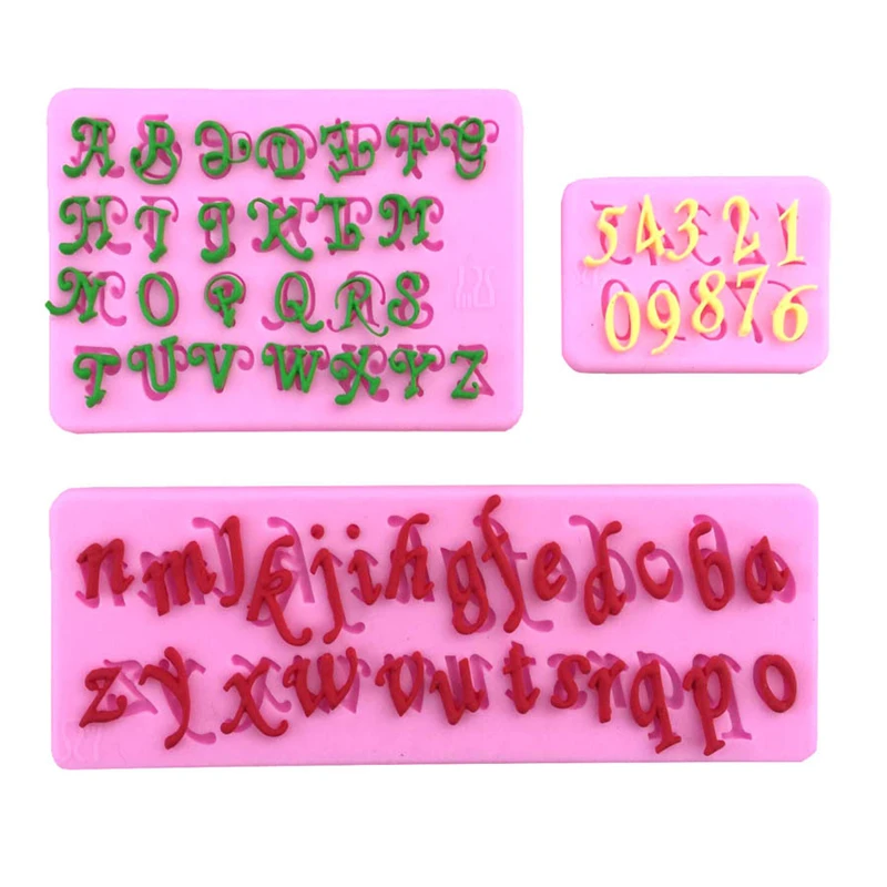 

26 Letter Number Silicone Mold DIY Cake Decorating Tools 3D Chocolate Confectionery Cupcake Baking Mould Kitchen Accessories