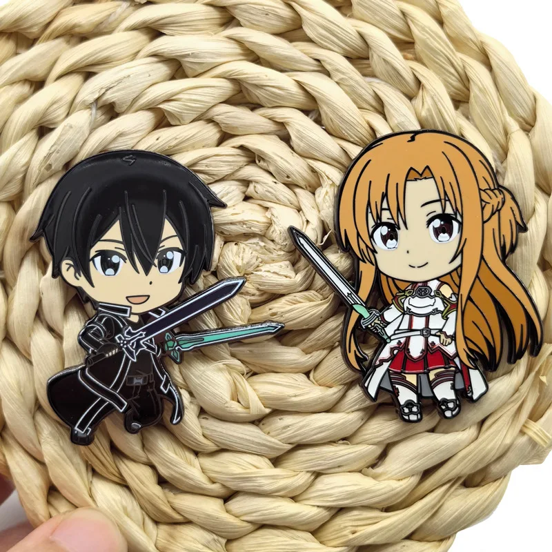 Аниме Sword Art Online Металлические значки Кирито Асуна Булавки Манга SAO Броши Рюкзак Сумка Одежда Лацкан ACG Косплей Игрушка Подарочный Декор (art.: 3920cfabe7802) - 3920cfabe7802
