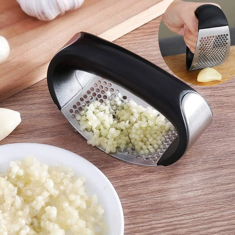 

1Pcs Stainless Steel Garlic Press Manual Garlic Kitchen home Ginger Garlic Squeezer Multi-function Vegetable Tool Kitchen Gadget