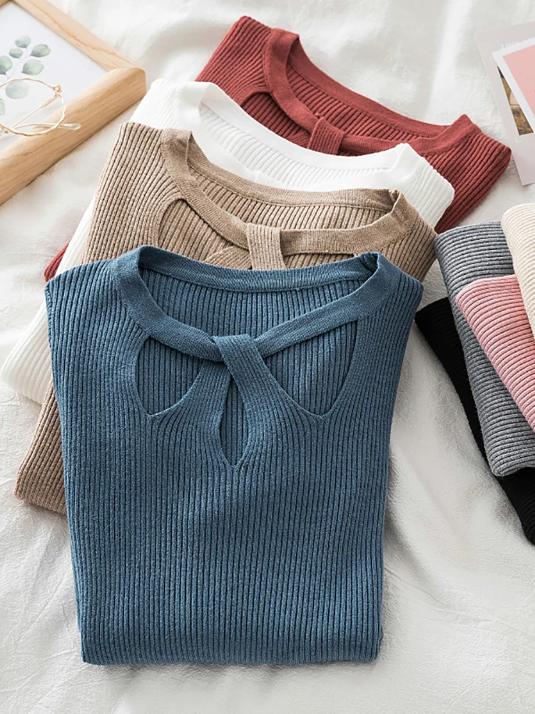 Женский свитер AOSSVIAO с дырочками |