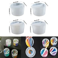 4pcsset of diy crystal drop glue silicone color cup mixed color matching cup silicone mold