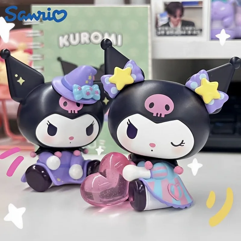 

Sanrio глухая коробка Kuromi серии фокусов или лечения, игрушки, модель куклы, Мультяшные коллекционные украшения, кавайная аниме-фигурка, Детская коробка, подарок