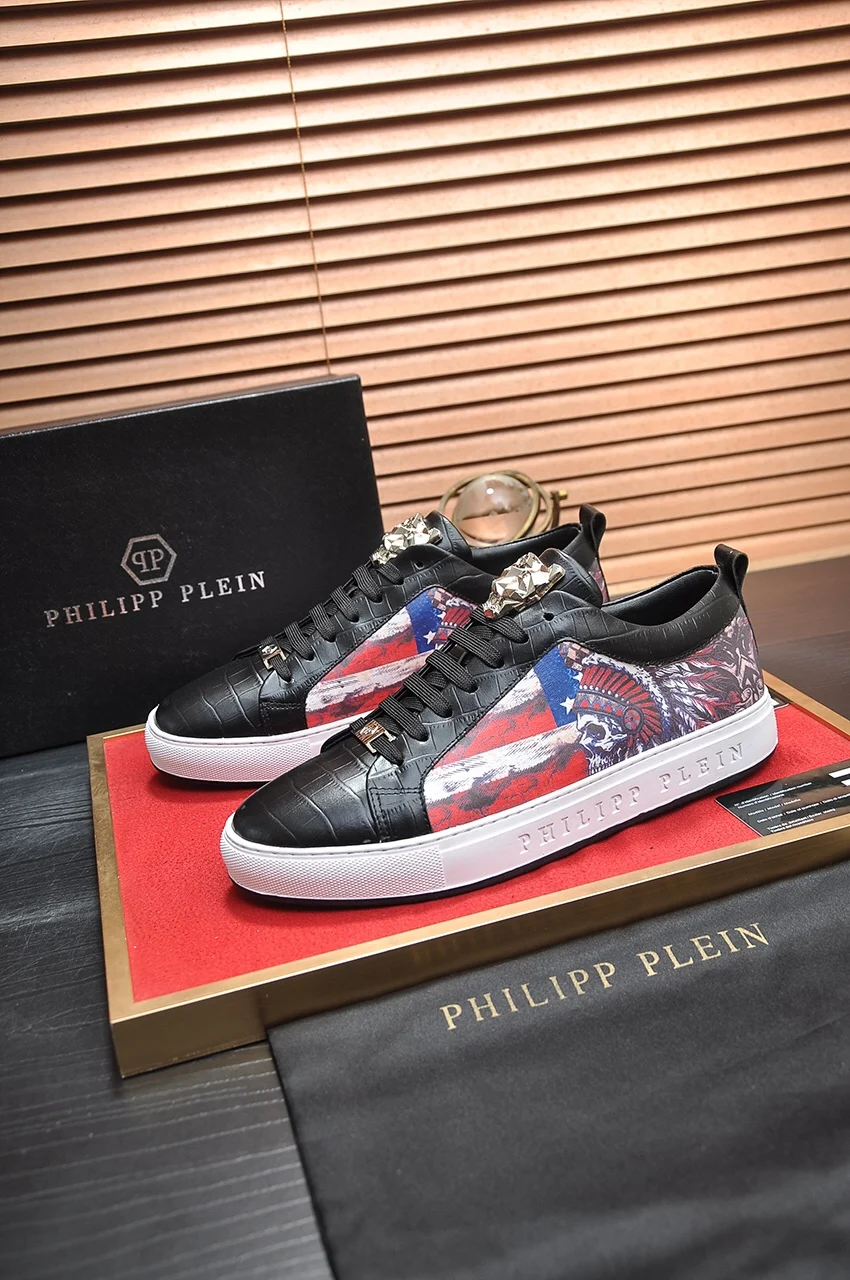 

2023 New Fashion PP Plein Men Sports Sneakers None-Slip Breathable Low Outdoor Walking Classic Casual Shoes