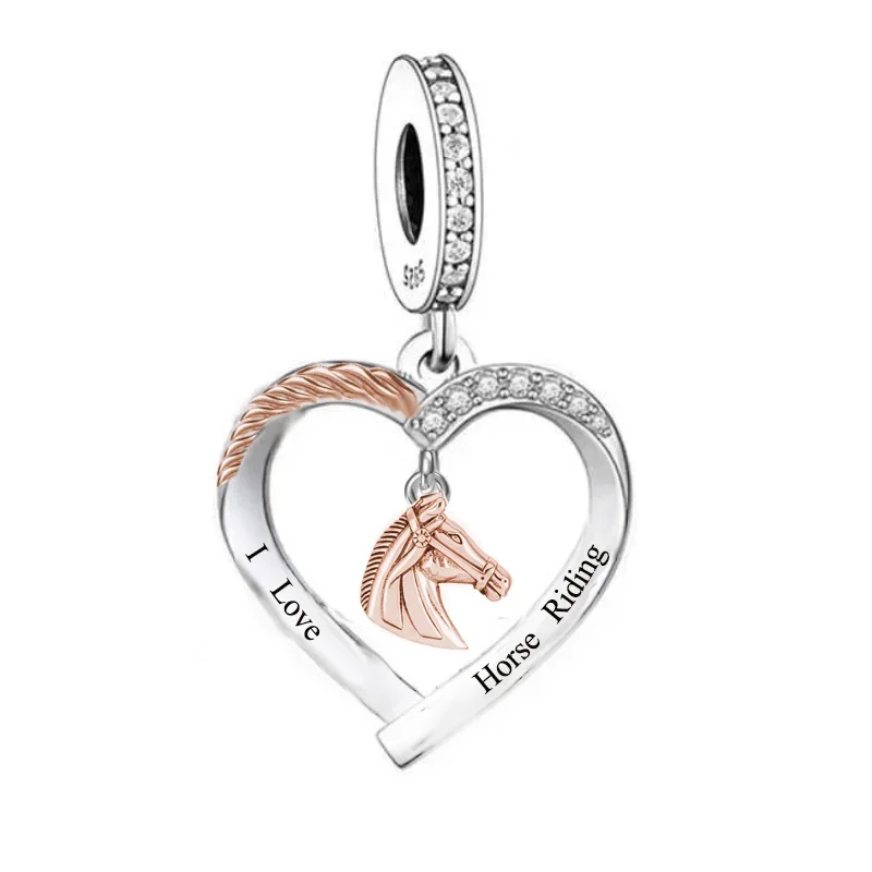 Подходят для оригинального браслета-шарма Пан искусственное серебро Я люблю