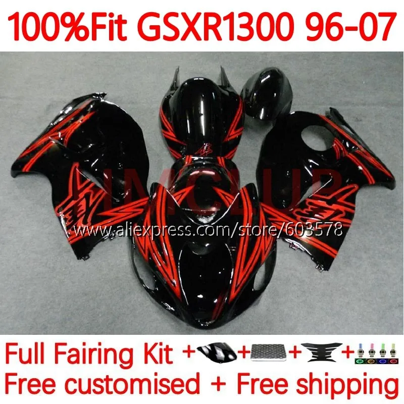 

Injection For SUZUKI Hayabusa GSXR-1300 GSXR 1300 CC GSXR1300 96 97 98 99 00 01 02 03 04 05 06 07 Fairing 104No.87 red black blk
