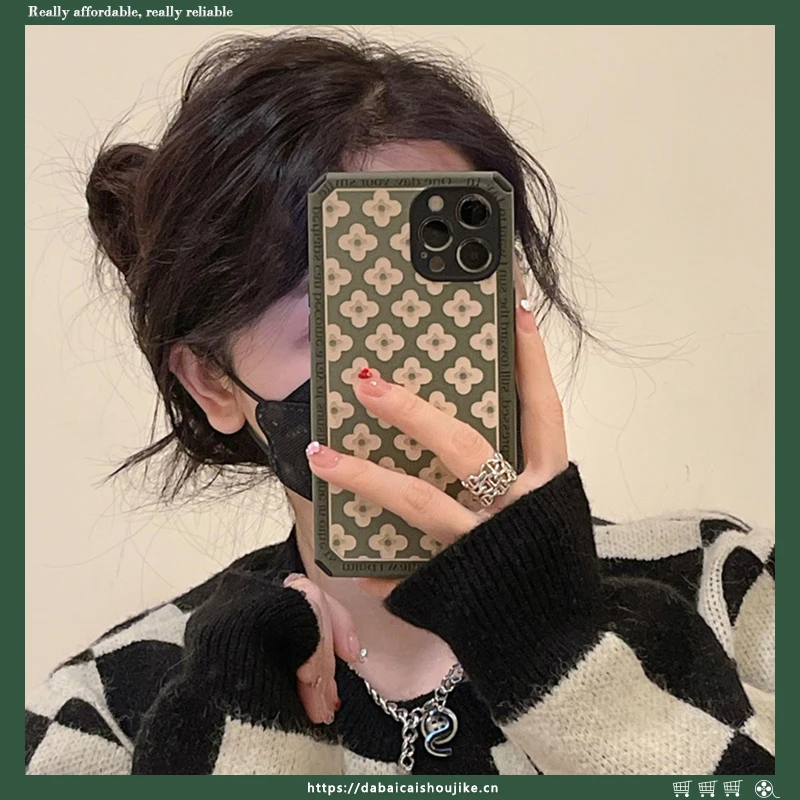 

Простой художественный Ретро Цветочный чехол для IPhone 11 12 13 Pro Max, чехол XS X XR 7 8 6 Plus SE, противоударный чехол-накладка для телефона, чехол