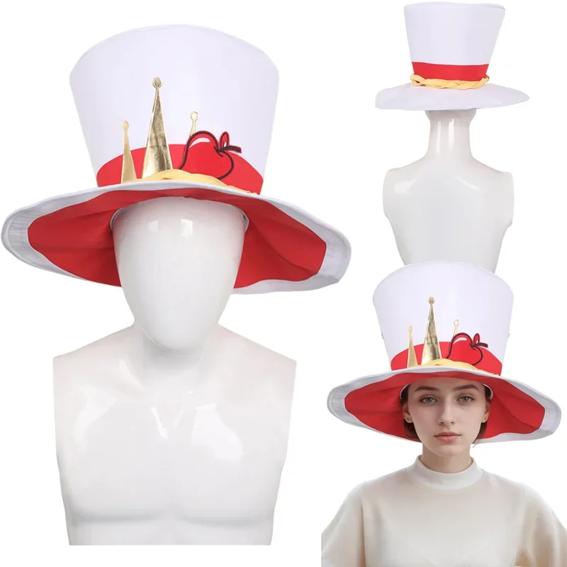 Люцифер Косплей Белая шляпа Аксессуары для костюмов Мультфильм Аниме Hell Inn